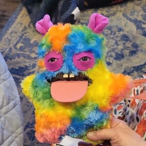 Fuggler Little Tie Dyed Creepy Stuffed Monster,like New!